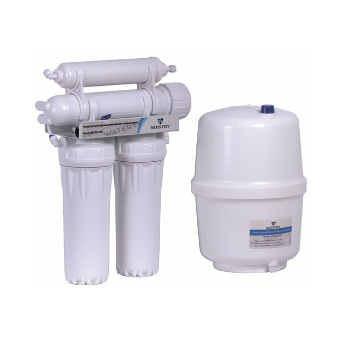 NW-RO50-NP34 установка обратноосмотическая 4 ступени (50GPD, бак 11,6л, кран D-13) WATERSTRY