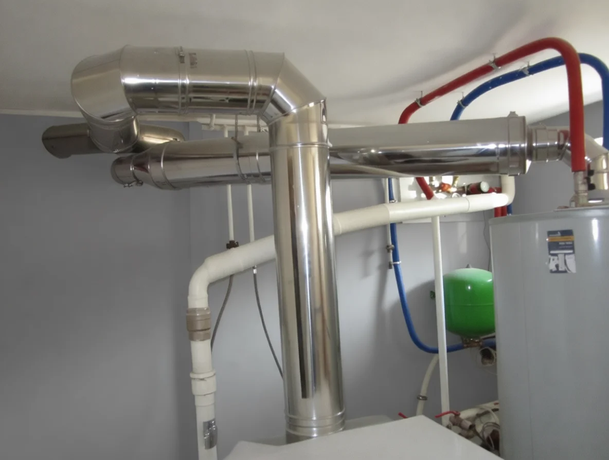 Установка дымохода котла