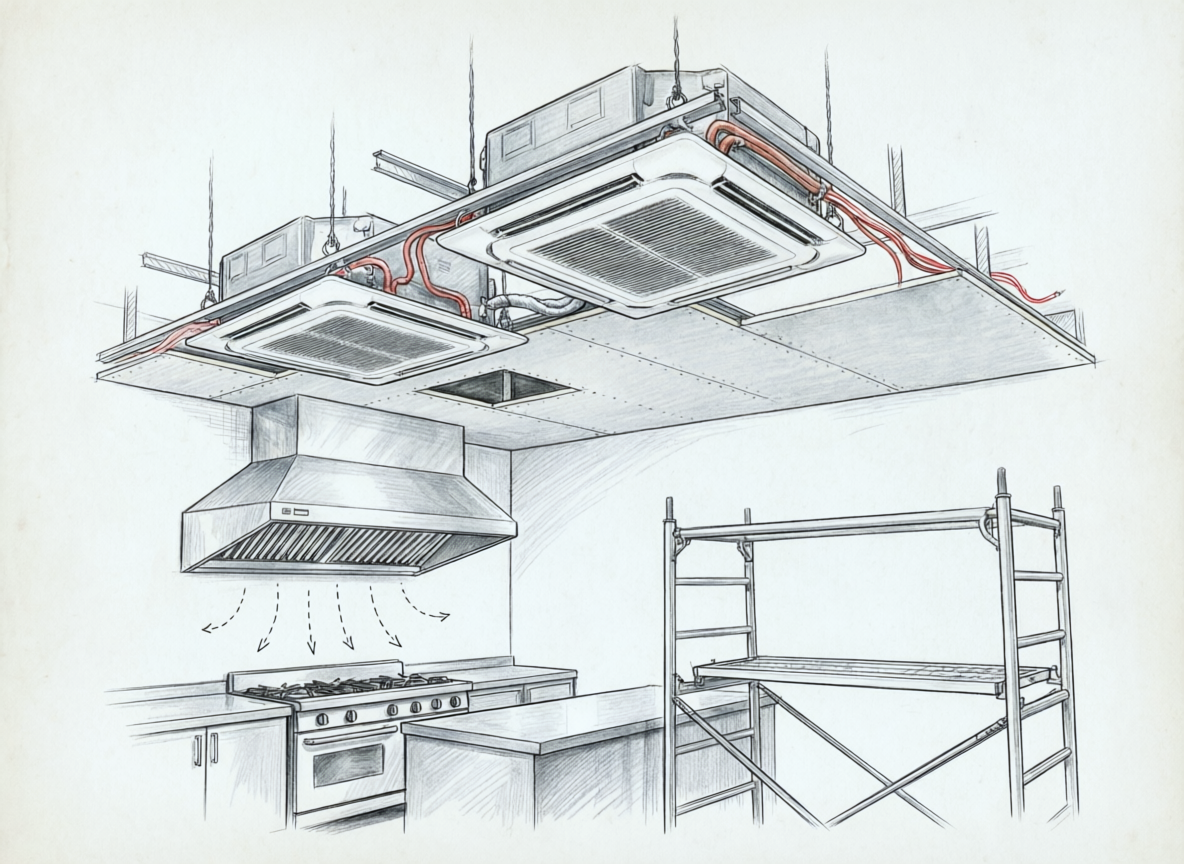 Кейс: «Кухня + зал: климатическое разделение для ресторана на 90 мест»